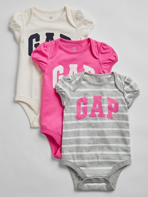 View large product image 1 of 1. Baby Gap Logo Bodysuit (3-Pack)
