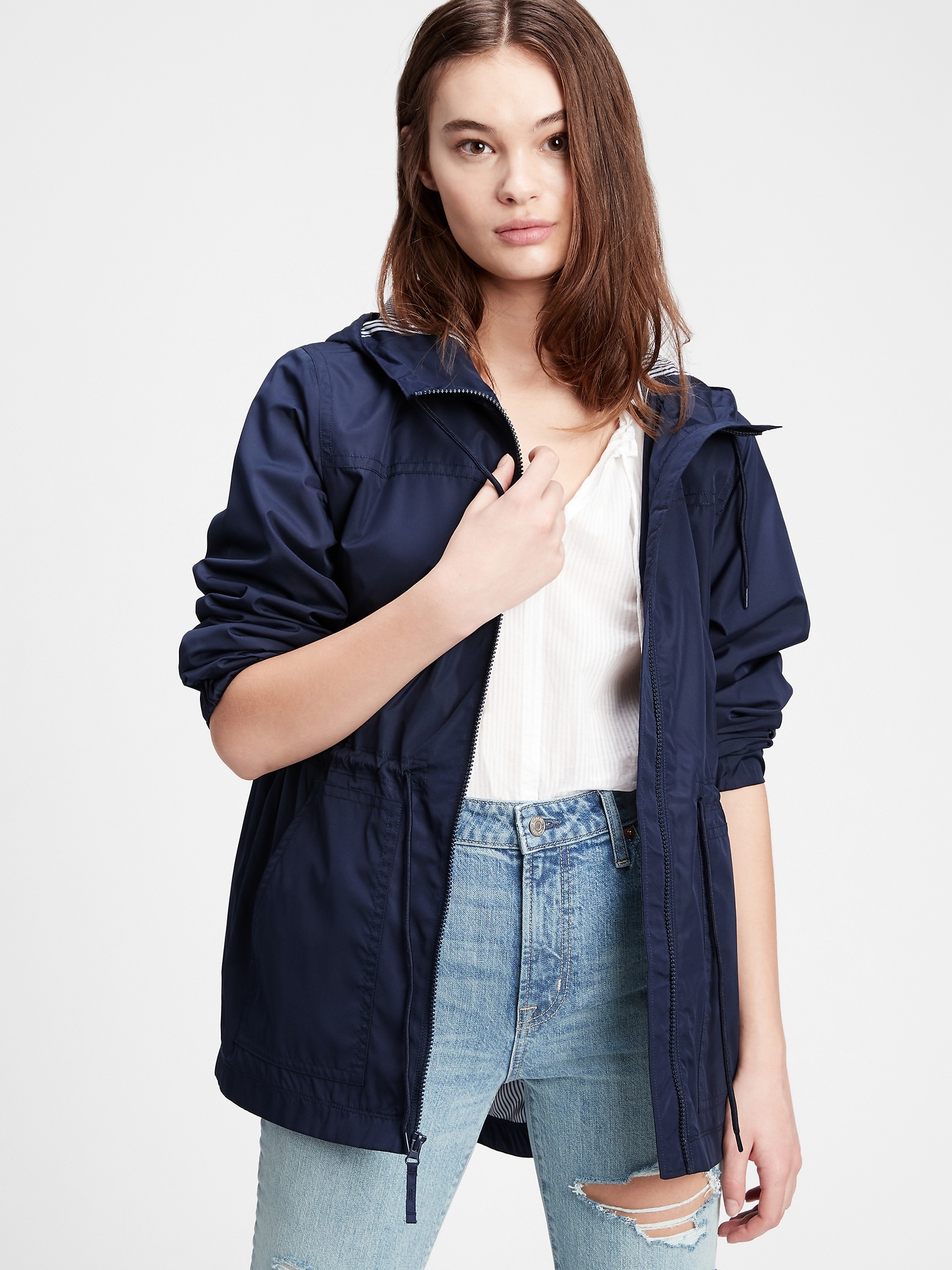 100% Recycled Utility Rain Jacket | Gap Factory