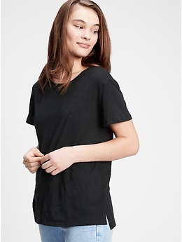 トップス Basic Side Slit Punch The Dough TShirt トップス Basic Side Slit Punch The Dough TShirt トップス Basic