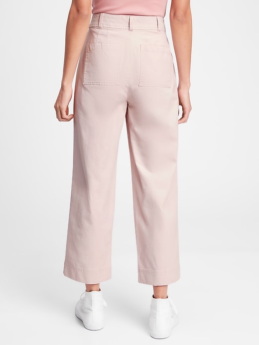 Image number 2 showing, High Rise Utility Wide-Leg Pants