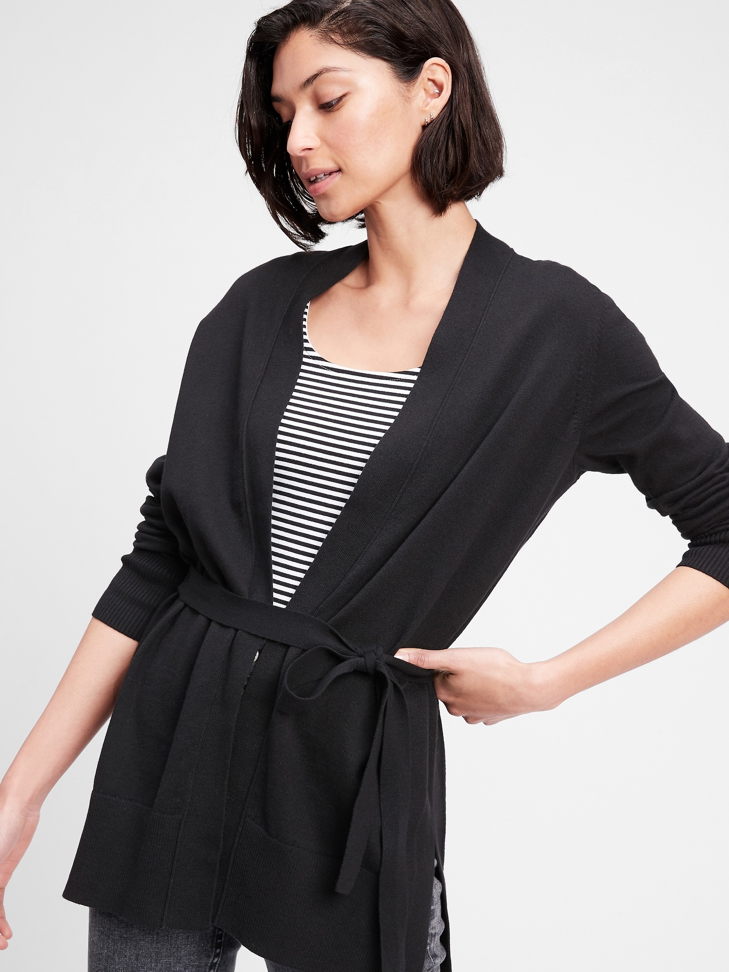 ファッションデザイナー Lightweight Belted Cardigan | Gap Factory ジャケット・アウター