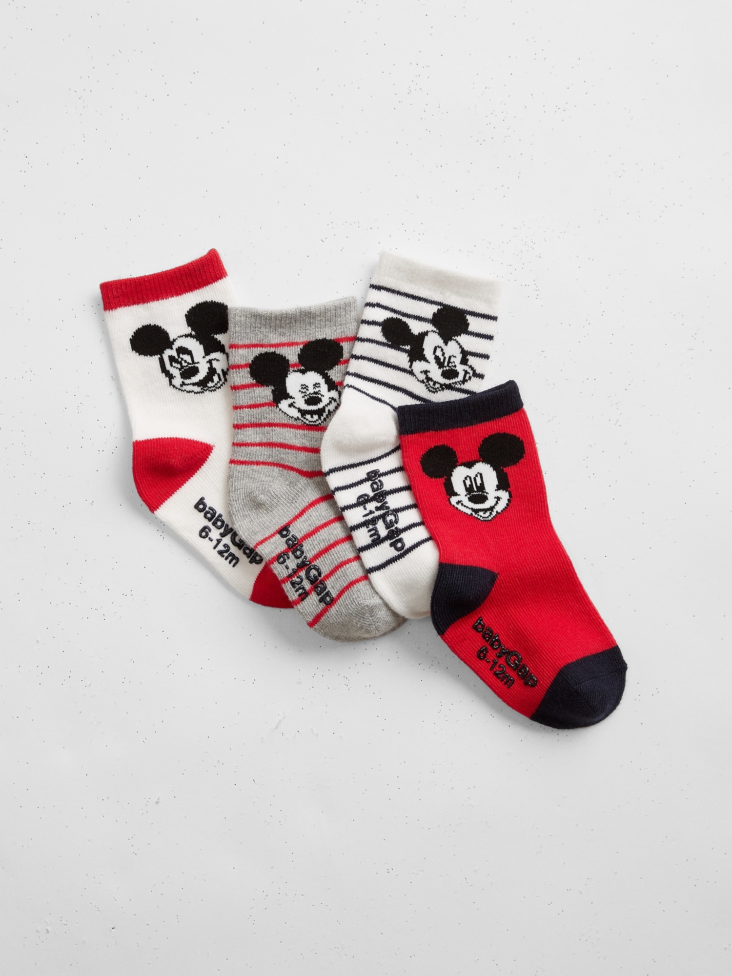 babyGap Disney Mickey Mouse Crew Socks (4Pack) Gap Factory