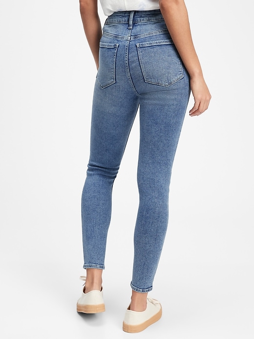 Image number 2 showing, High Rise Distressed Legging Jeans