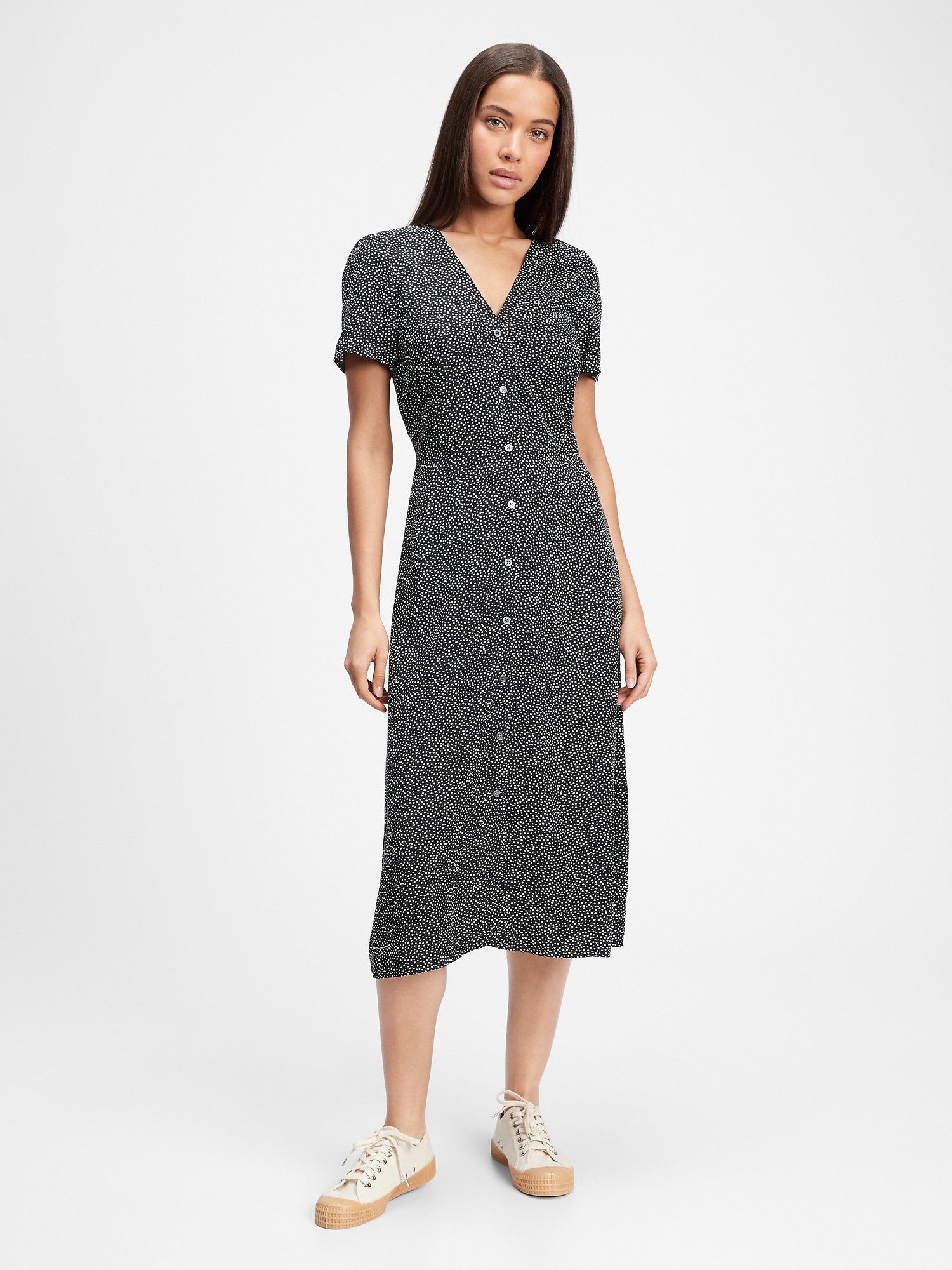 Button-Front Midi Dress | Gap Factory