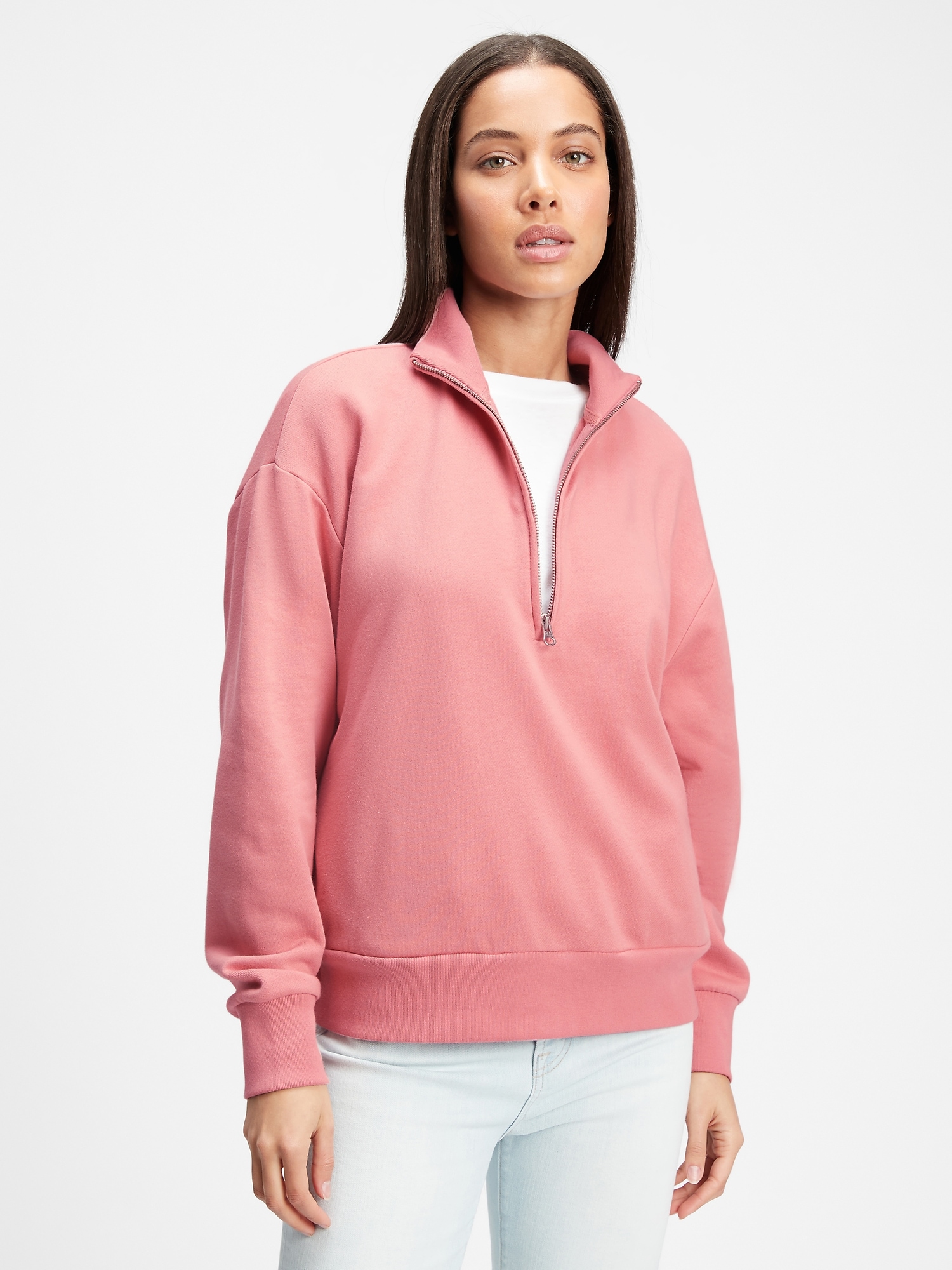 Half-Zip Mockneck Sweatshirt