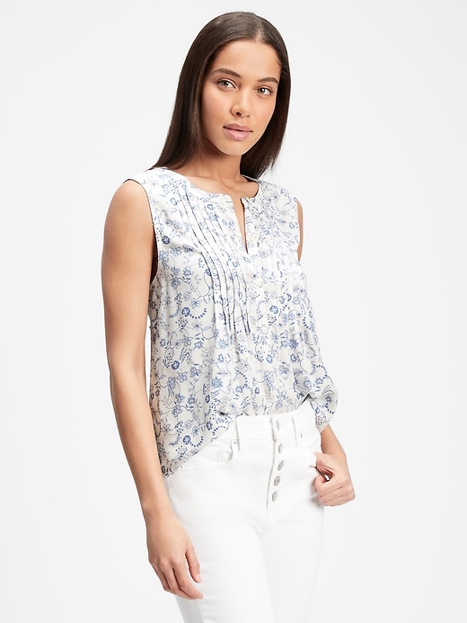 Image number 9 showing, Pintuck Sleeveless Top