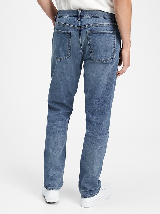 View large product image 2 of 3. Straight Taper Jeans with GapFlex