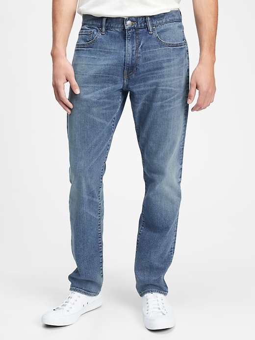 Image number 1 showing, Straight Taper Jeans with GapFlex