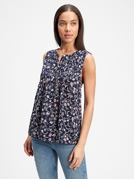 Image number 7 showing, Pintuck Sleeveless Top