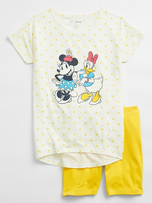 View large product image 1 of 1. GapKids &#124 Disney Minnie Mouse 100% Recycled PJ Set