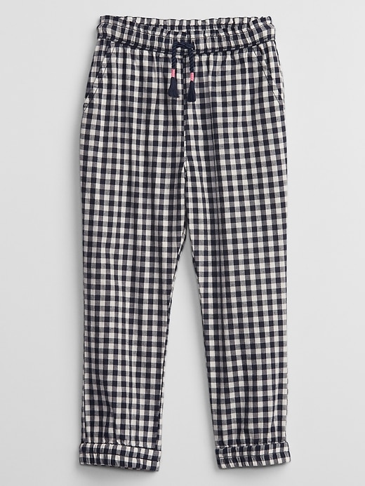 View large product image 1 of 1. Toddler Pull-On Gingham Pants