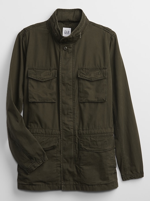 Image number 4 showing, Military Jacket with Hidden Hood