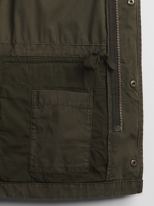 gap military jacket with hidden hood