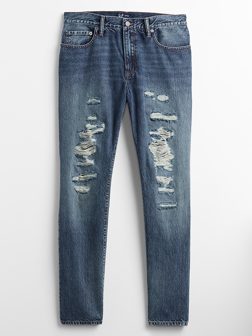 Image number 3 showing, Mid Rise Distressed Slim Jeans