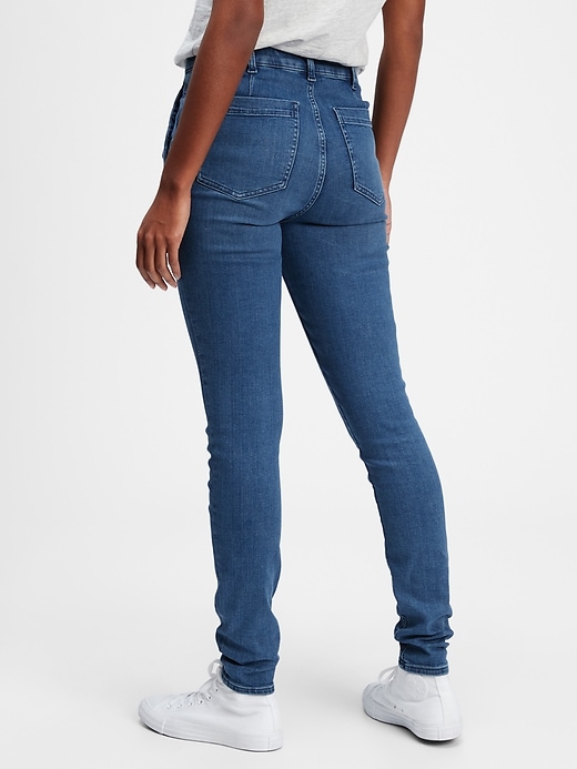 Image number 2 showing, High Rise Universal Legging Jeans With Button Pockets With Washwell&#153