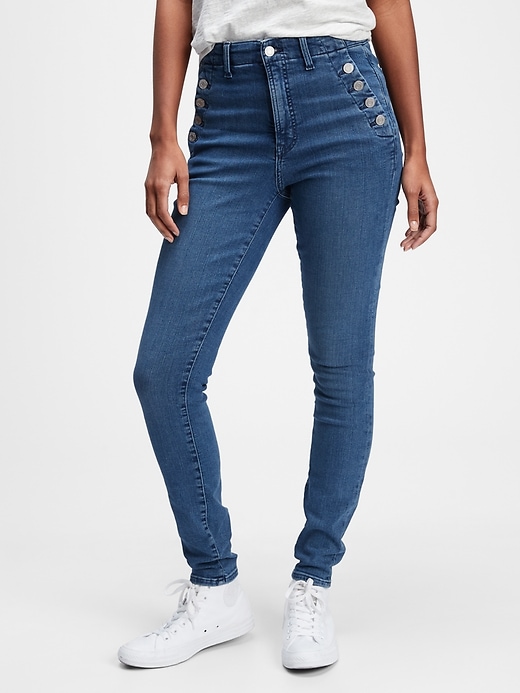 Image number 1 showing, High Rise Universal Legging Jeans With Button Pockets With Washwell&#153