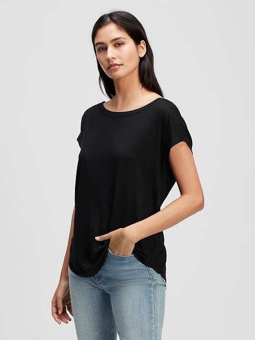 Image number 8 showing, Luxe Dolman Sleeve T-Shirt