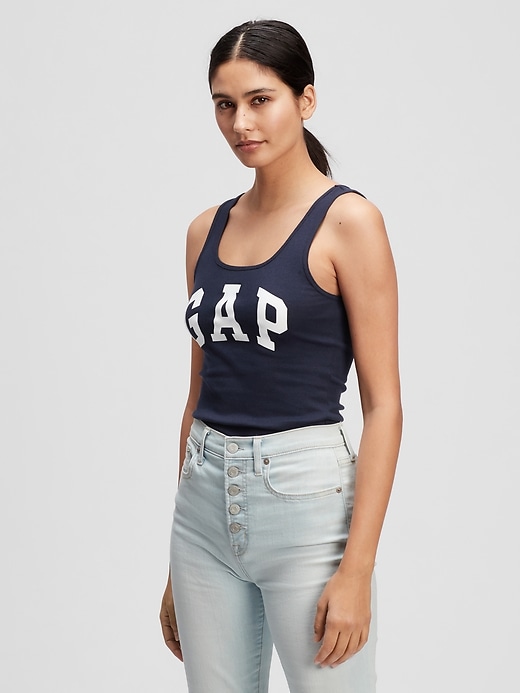 Print Ribbed Gap Logo Tank Top Gap Factory