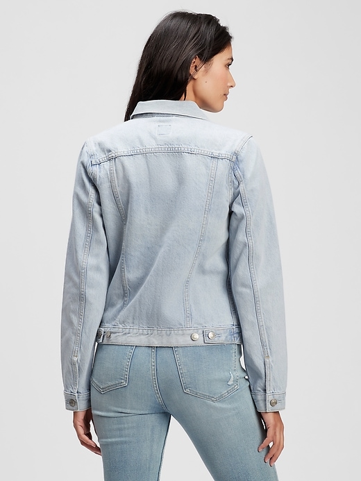 Image number 2 showing, Distressed Icon Denim Jacket With Washwell