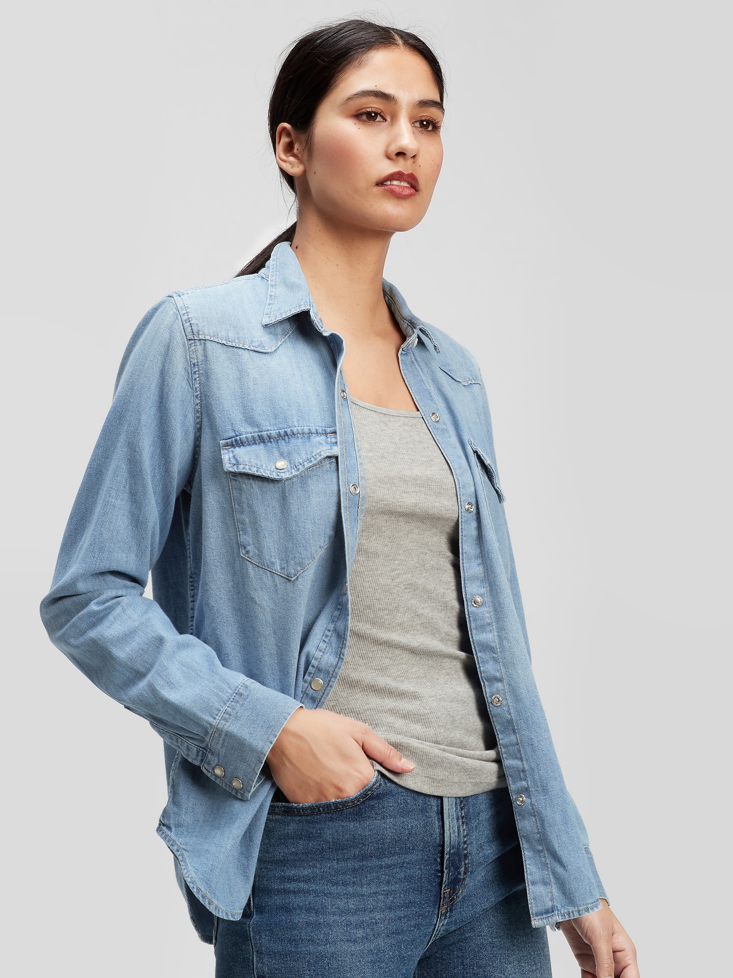 Denim Western Shirt curated on LTK