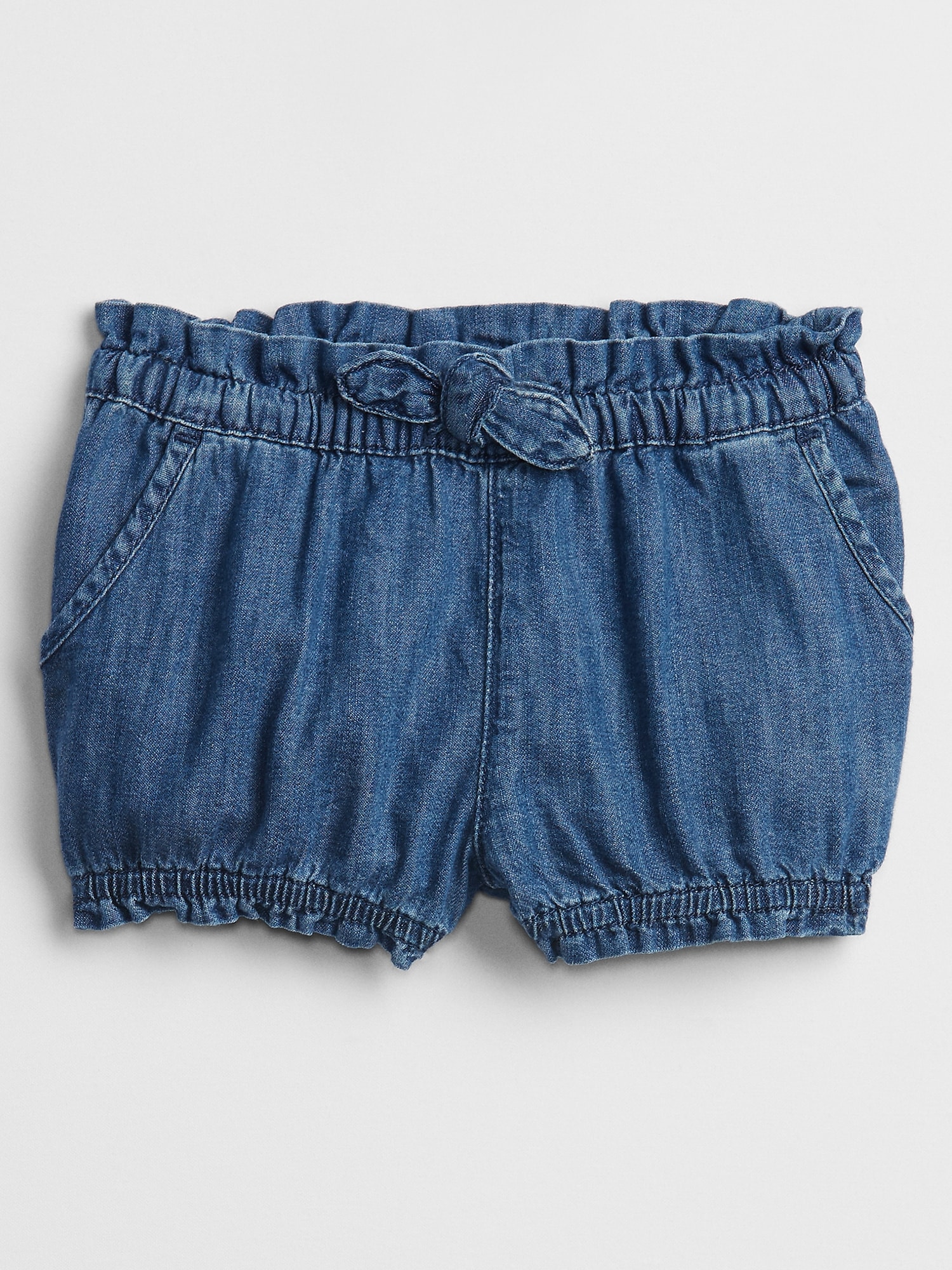 Baby Denim Bubble Shorts With Washwell™ Gap Factory