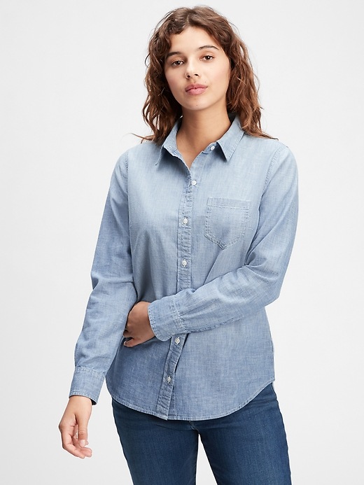 Image number 1 showing, Chambray Shirt