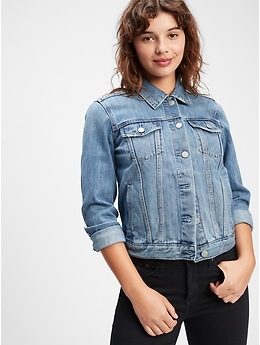 Gap Factory Women's Puff Sleeve Icon Denim Jacket