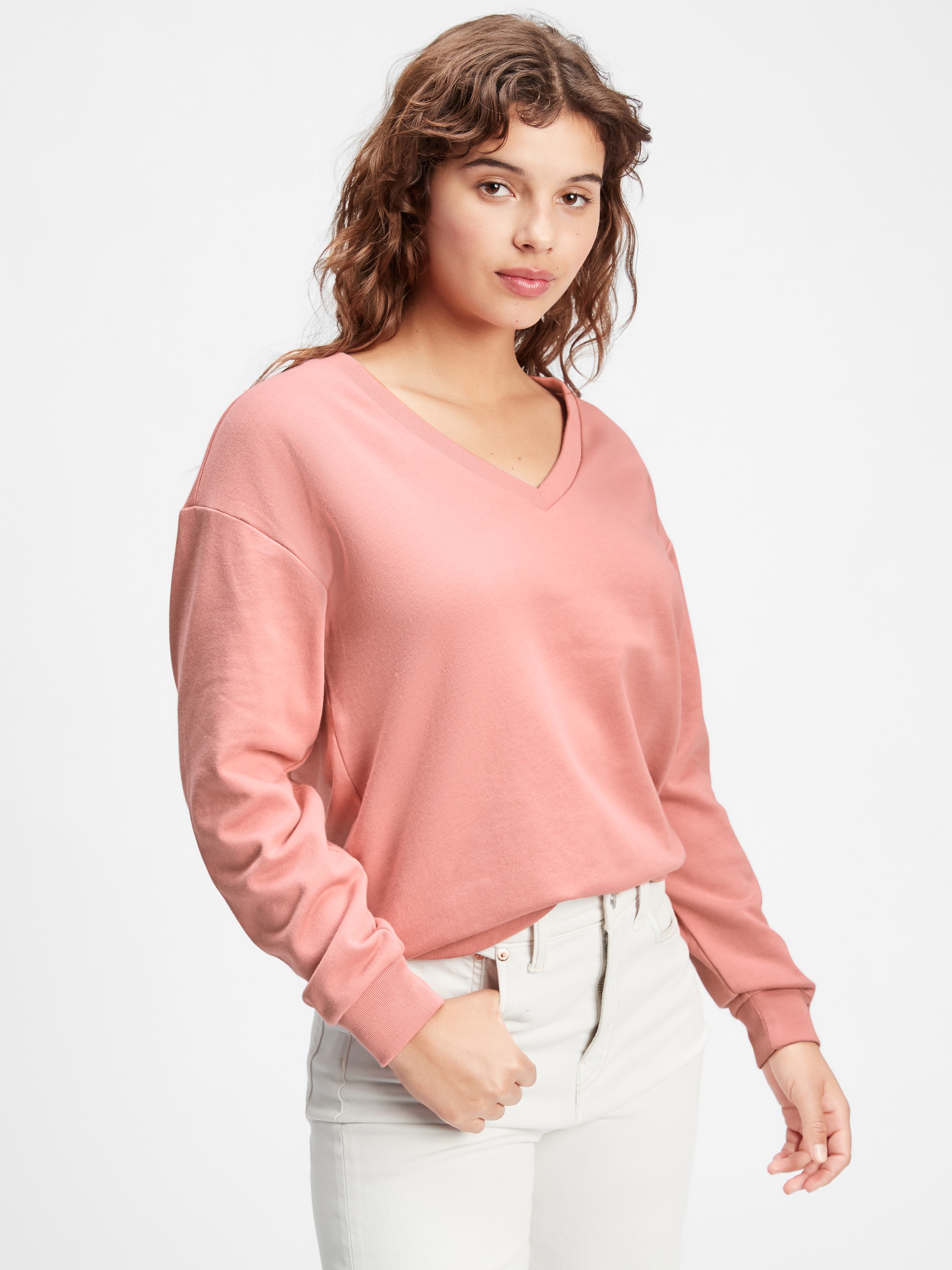 V-Neck Sweatshirt | Gap Factory