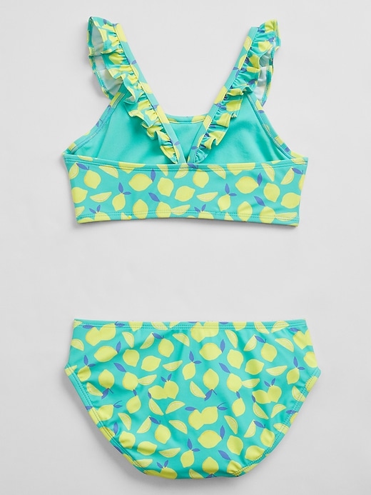 Image number 2 showing, Kids Lemon Graphic Ruffle Swim Two-Piece