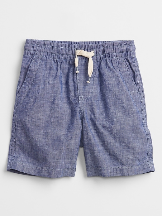 Image number 1 showing, Toddler Chambray Pull-On Shorts