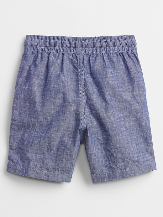 Image number 2 showing, Toddler Chambray Pull-On Shorts