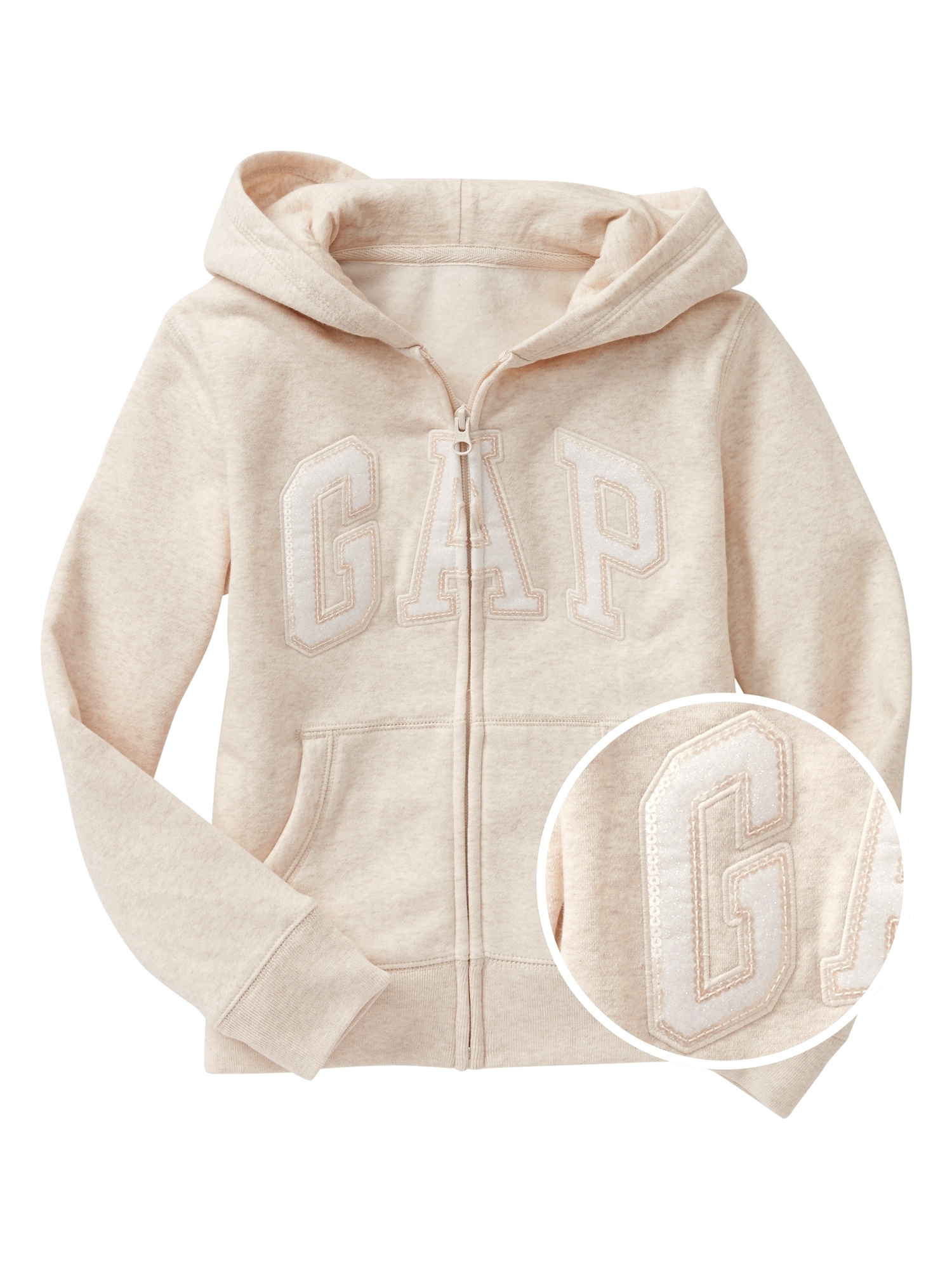 logo zip hoodie