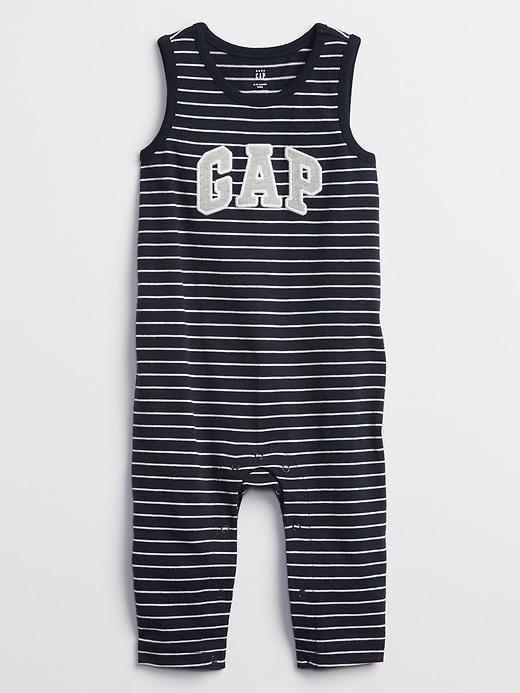 View large product image 1 of 1. Baby Gap Logo Stripe One-Piece