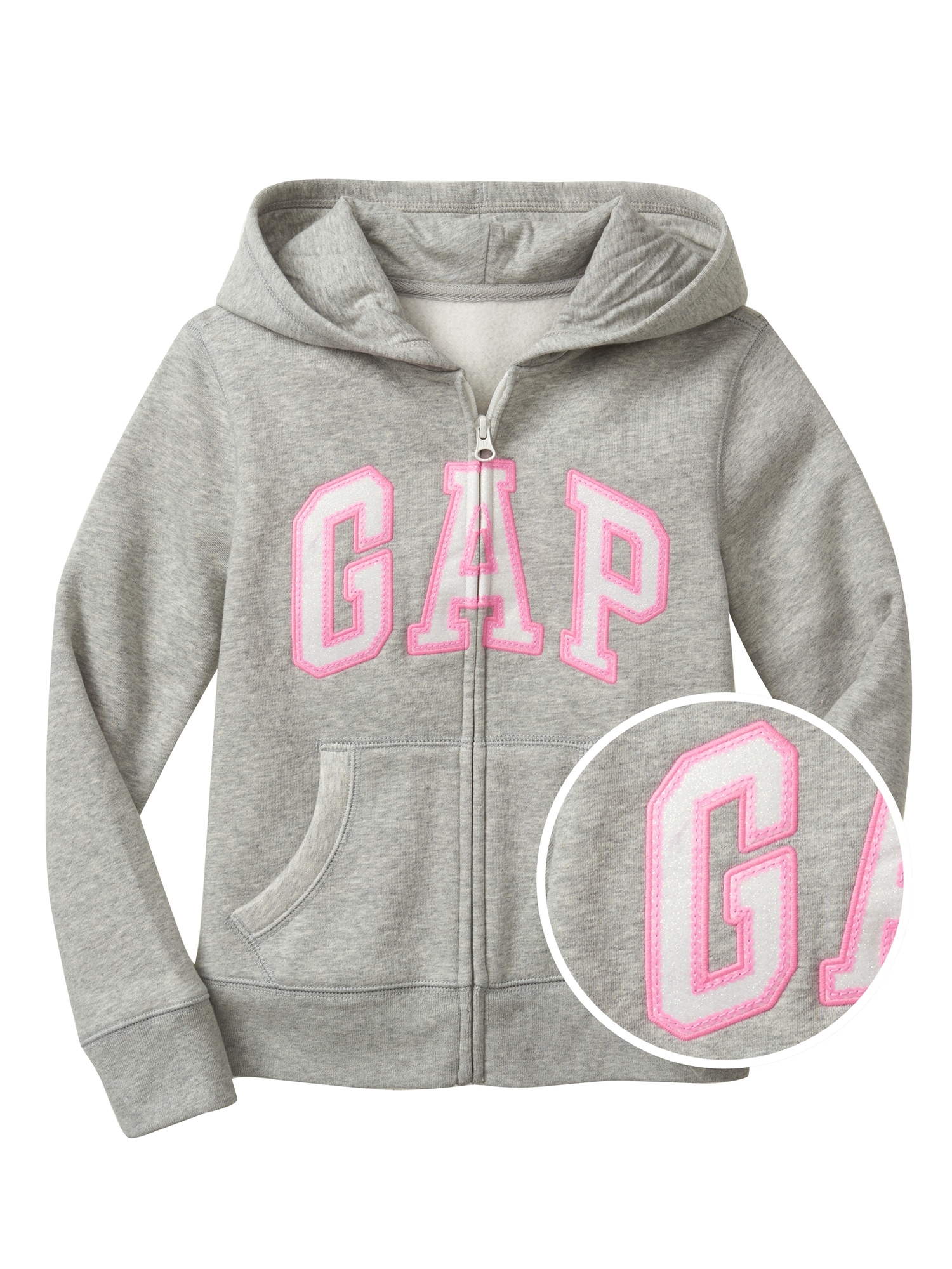 Kids Gap Logo Zip Hoodie In Fleece