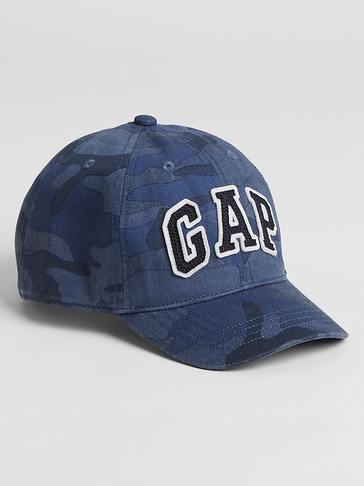 View large product image 1 of 1. Kids Camo Gap Logo Baseball Hat
