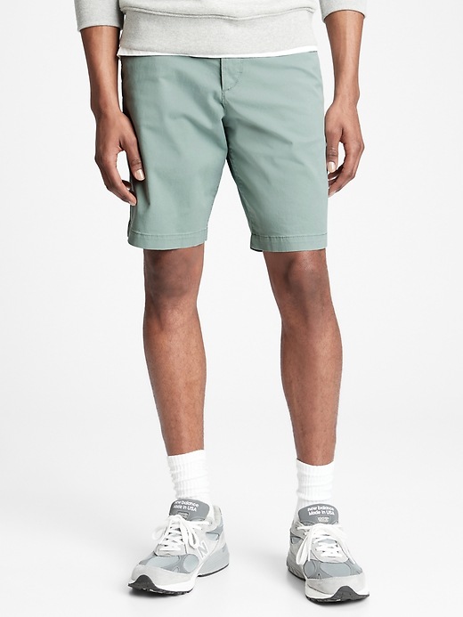 View large product image 1 of 1. 10" Essential Khaki Shorts with Washwell&#153