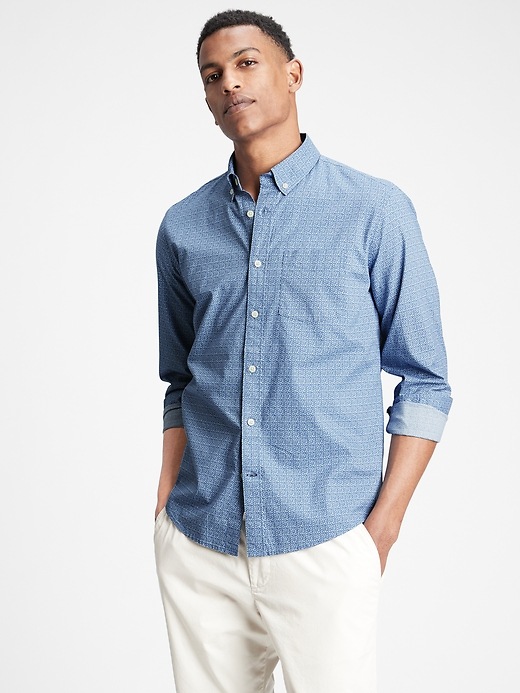 Image number 3 showing, Poplin Shirt in Untucked Fit