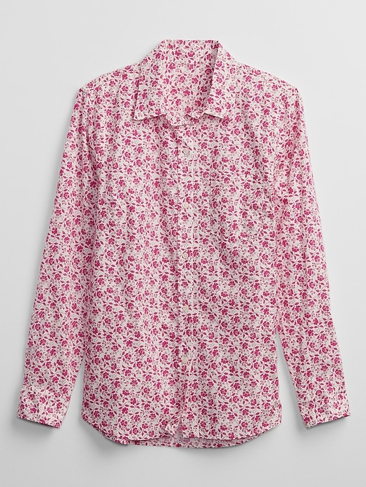 Image number 3 showing, Print Button-Front Shirt
