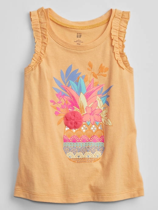 Image number 3 showing, Toddler Ruffle Graphic Tank Top