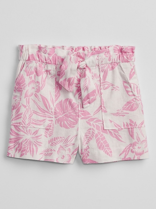 Image number 1 showing, Toddler Linen Pull-On Shorts
