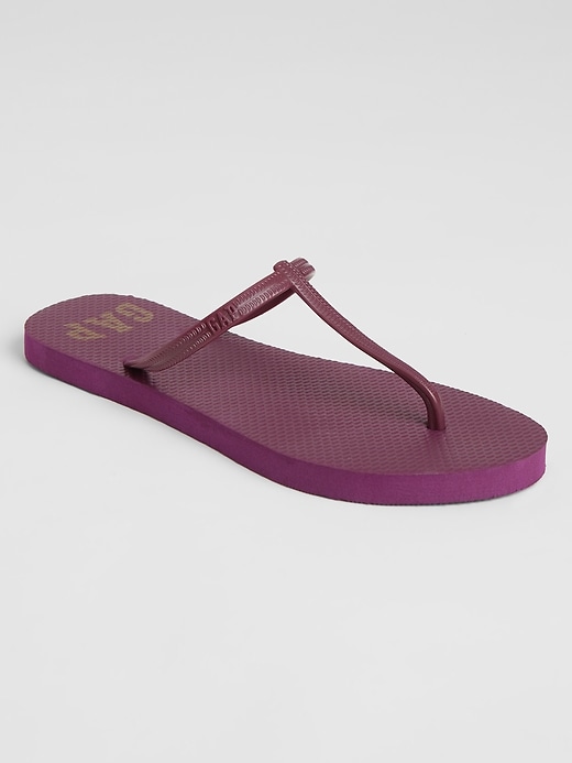View large product image 1 of 1. Gap Logo T-Strap Flip Flops