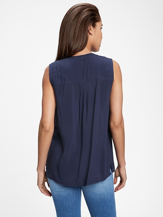 Image number 4 showing, Pintuck Sleeveless Top
