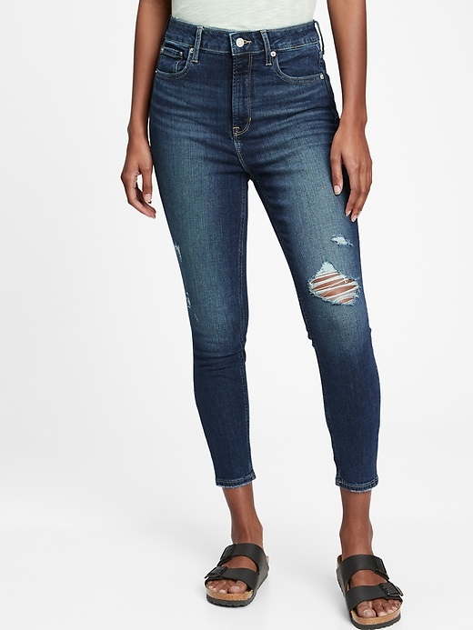 Sky High Rise Universal Destructed Legging Jeans with Washwell