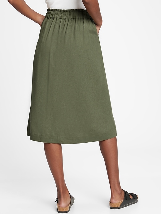 Image number 2 showing, Tie-Front Midi Skirt