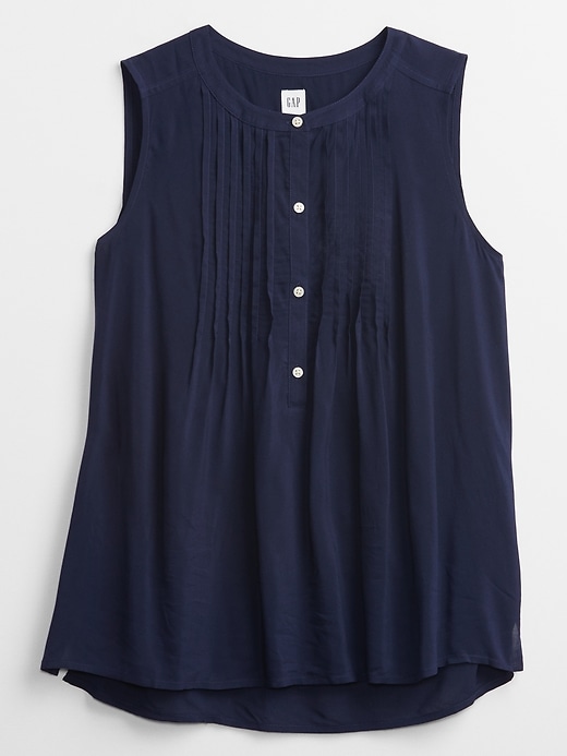 Image number 5 showing, Pintuck Sleeveless Top