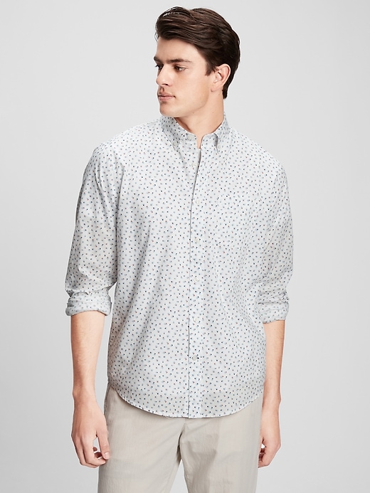 Image number 8 showing, Poplin Shirt in Untucked Fit