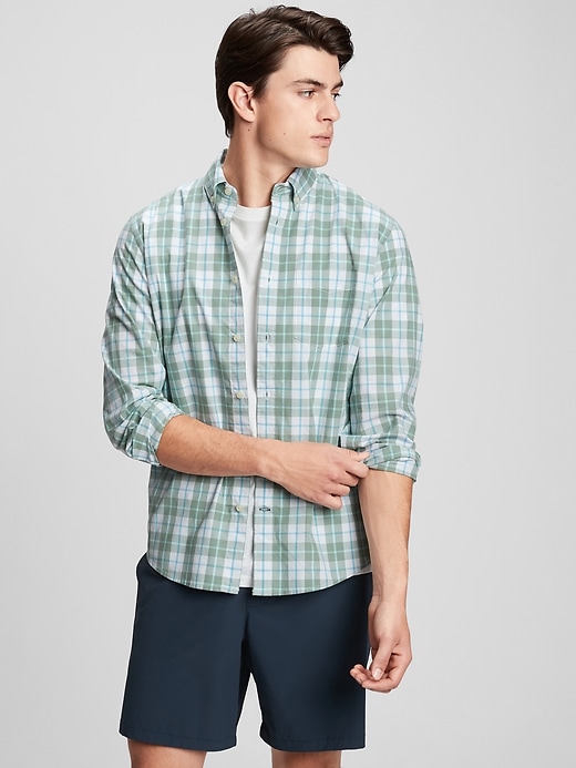 Image number 7 showing, Poplin Shirt in Untucked Fit