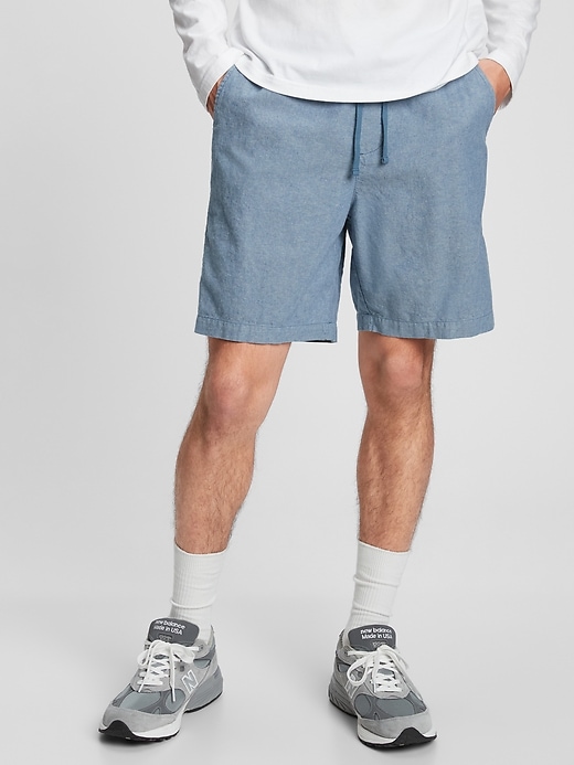 Image number 4 showing, 8" Easy Linen Shorts