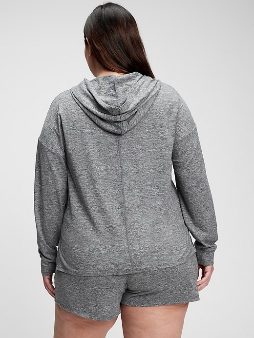 Image number 2 showing, GapFit Brushed Tech Jersey Hoodie