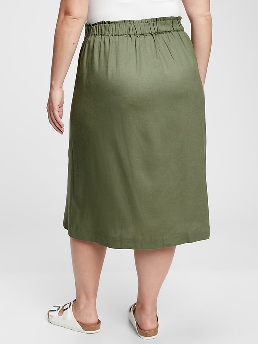 Image number 4 showing, Tie-Front Midi Skirt